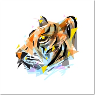 tiger lowpoly Posters and Art